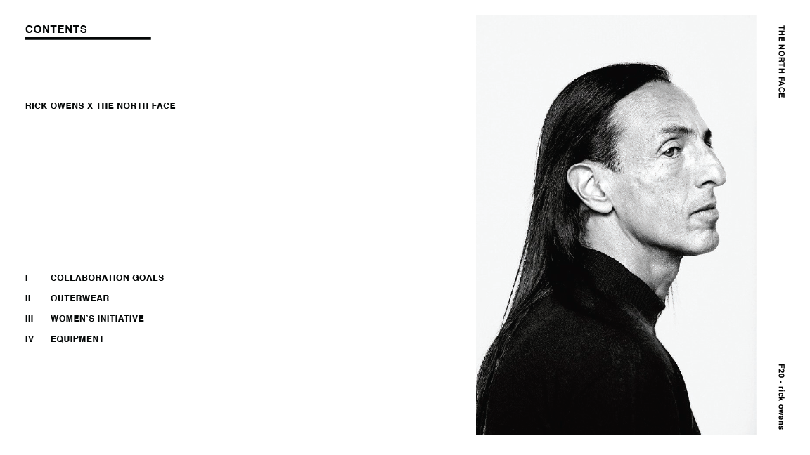CONCEPT DEVELOPMENT FOR: RICK OWENS X TNF — HELEN WU